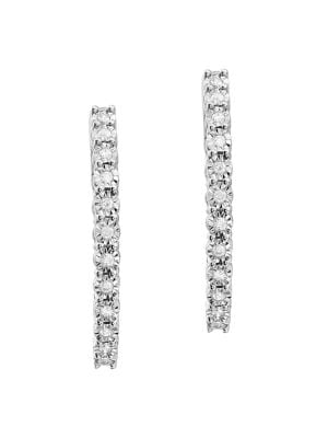 Effy ENY
Sterling Silver & 0.21 TCW Diamond Hoop Earrings
