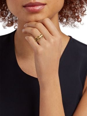 Ambush
Goldtone Sterling Silver Textured Chain Ring