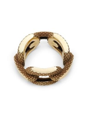 Ambush
Goldtone Sterling Silver Textured Chain Ring