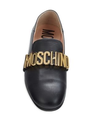 Moschino Couture!
Logo Leather Loafers