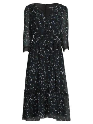 Karl Lagerfeld Paris
Floral Ruffle Midi Dress