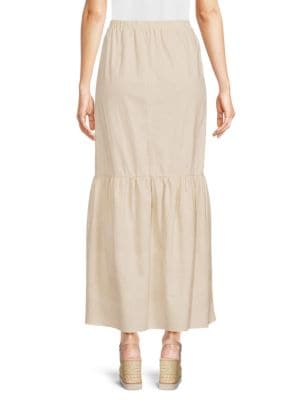 Saks Fifth Avenue
Linen Blend Tiered Maxi Skirt