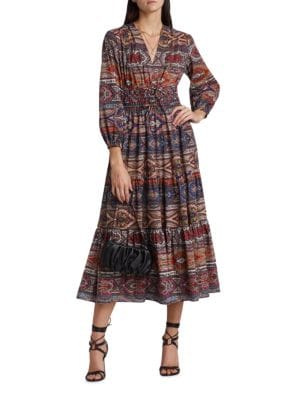 Derek Lam 10 Crosby
Elsa Tiered Printed Midi Dress
