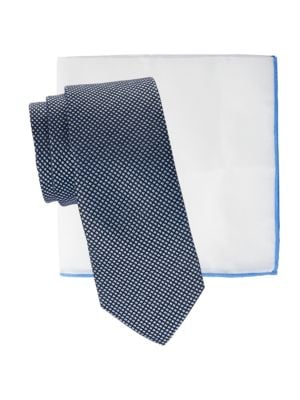 Hickey Freeman
2-Piece Diamond Tie & Pocket Square Gift Set