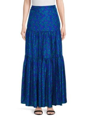 Veronica Beard
Serence Tiered Floral Maxi Skirt