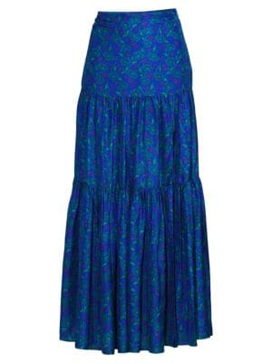 Veronica Beard
Serence Tiered Floral Maxi Skirt