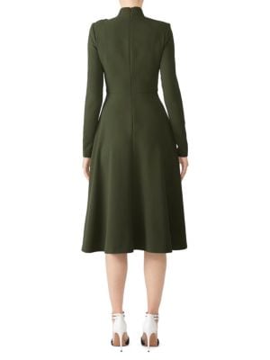 Black Halo Antonia Mockneck A-line Midi Dress