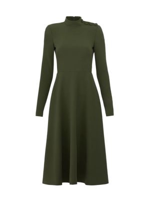 Black Halo Antonia Mockneck A-line Midi Dress