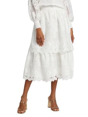 Elie Tahari
The Haley Embroidered Midi Skirt