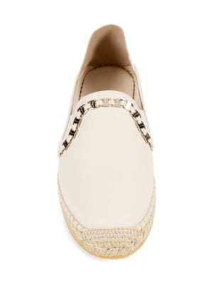 FERRAGAMO
Embellished Leather Platform Espadrilles
