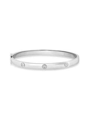 Effy
Effy Radiant Value 14K Goldplated Sterling Silver & 0.24 TCW Diamond Bangle Bracelet