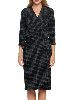 Tahari
                                                                         Print Midi Shirtdress
