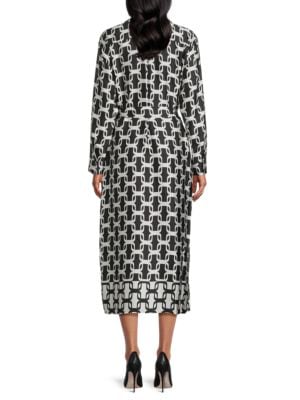 Tahari
                                                                         Print Midi Shirtdress