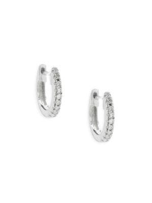 Effy ENY
Sterling Silver & 0.21 TCW Diamond Hoop Earrings