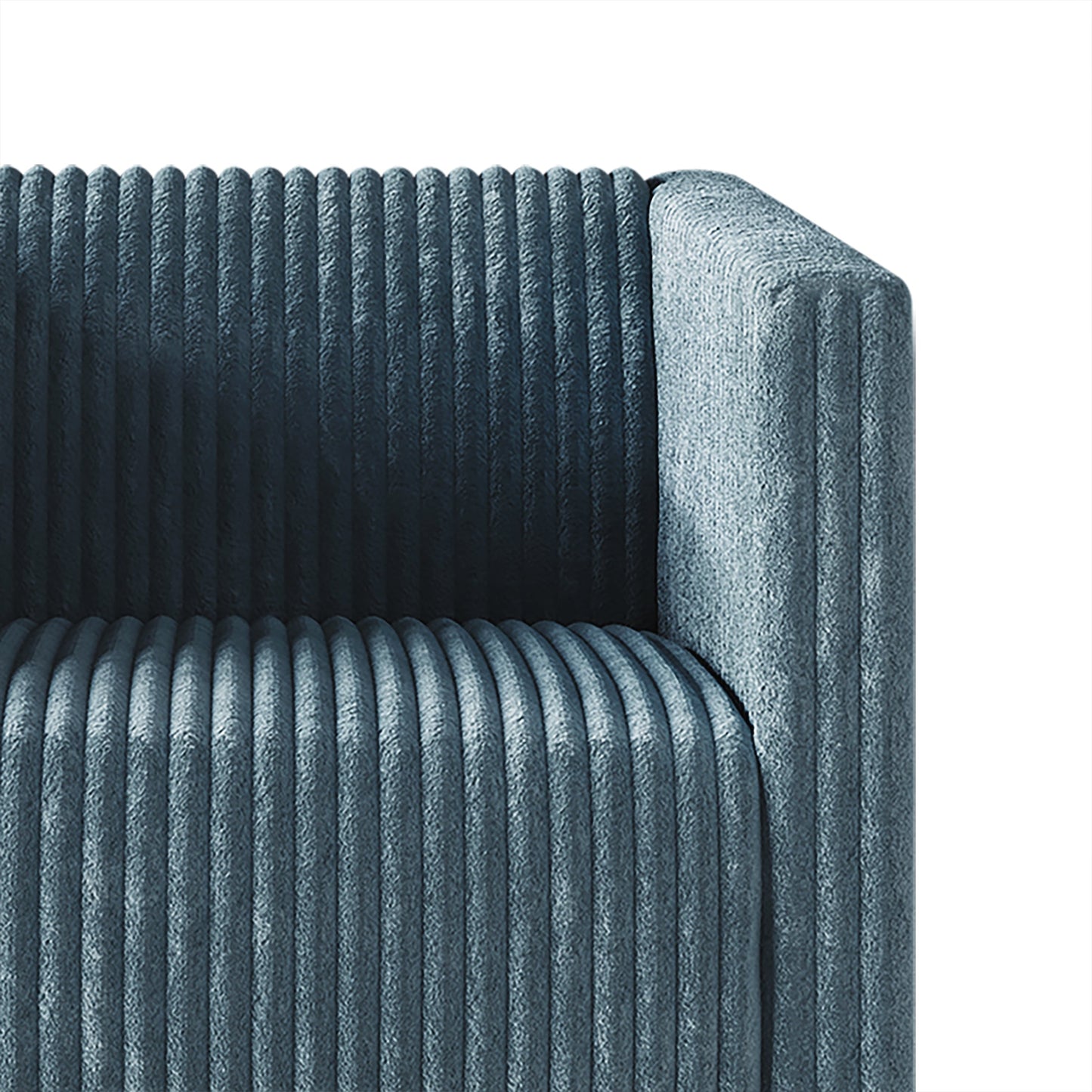 Walmart Castle Place Luxurious Corduroy Velvet Upholstered Loveseat, Light Blue