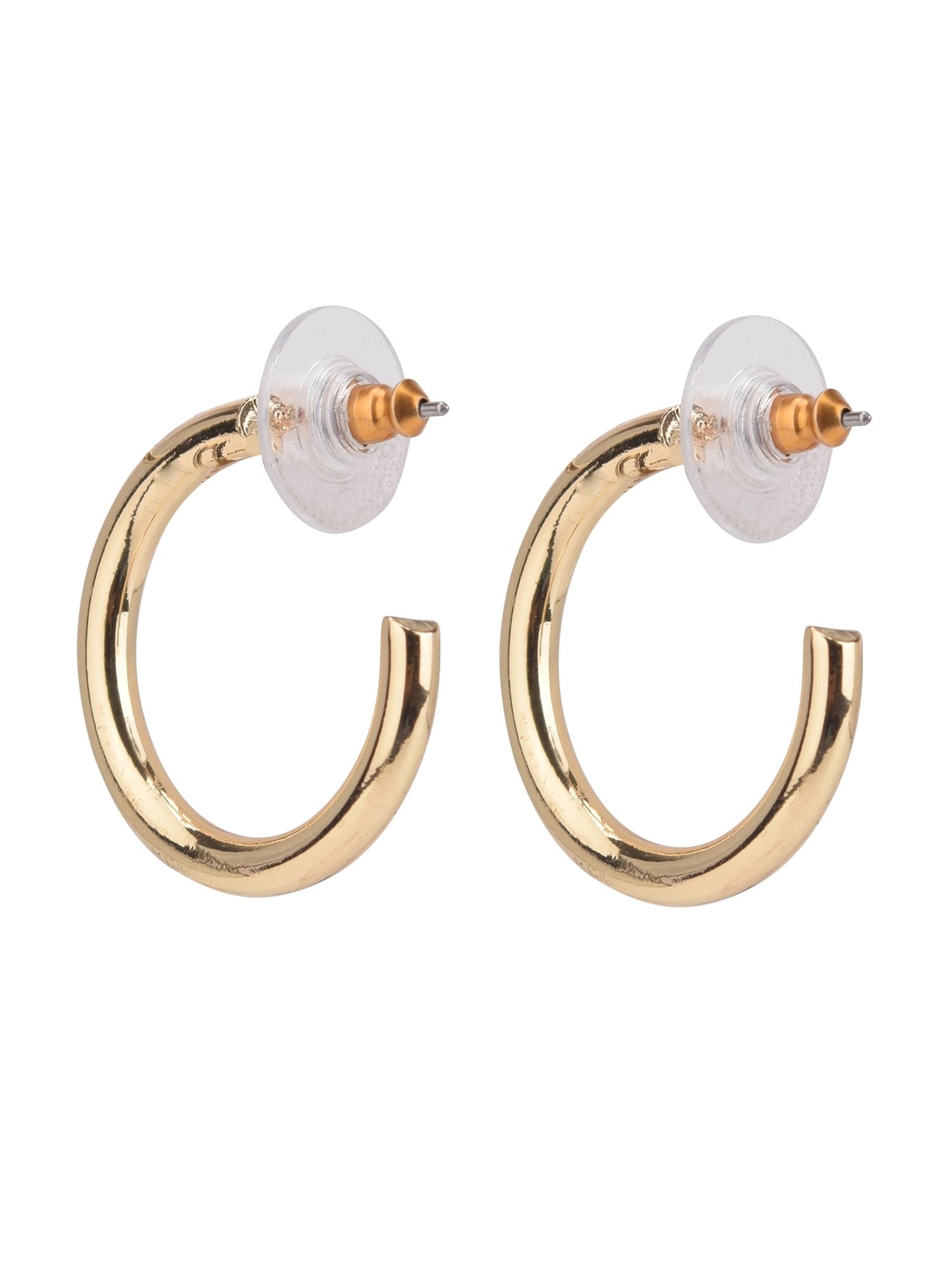 thumbnail image 4 of Time and Tru Adult Women's Gold Tone 6 Pair Stud and Hoop Crystal Metal Earring Set, 4 of 4
