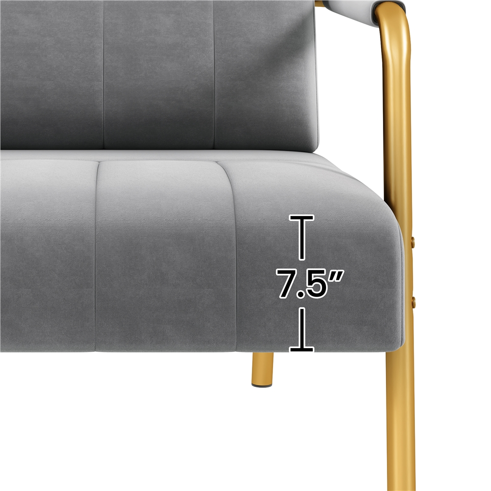 Walmart Renwick 56.5'' W Modern Upholstered Sofa Couch with 2 Pillows, Light Gray