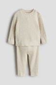 H & M 2-piece Rib-Knit Cotton Set