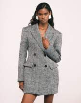Threadbare long sleeve midi dress with poplin skirt in khaki