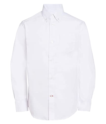 Tommy Hilfiger Boy's Oxford Long Sleeve Dress Shirt, Collared Button-down With Chest Pocket, Regular Fit