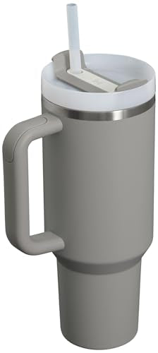 Amazon Stanley Quencher H2.0 Tumbler with Handle and Straw 40 oz | Flowstate 3-Position Lid | Cup Holder Compatible for Travel | Insulated Stainless Steel Cup | BPA-Free | Ash