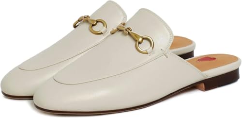 Amazon Vertundy Women's Mules Low Heel Flats Leather Slip On Backless Sandals for Girls Lady Work Slides
