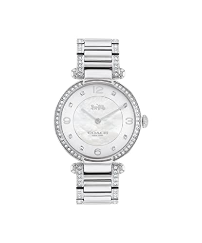 COACH Cary Women's Watch, Timeless Elegance with a Mother-of-Pearl Dial, Perfect for Any Occasion, Water-Resistant,