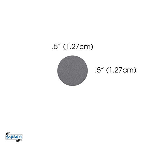 Amazon My Scratch Offs 0.50 Inch Silver Round Scratch Off Sticker Labels - 1000 Pack