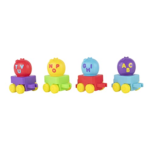 Cocomelon Musical Alphabet Train with JJ-Features Alphabet Train with Music,Sounds & Phrases-4 Alphabet Wagons,1 JJ Conductor Figure-Plays Clips of ‘ABC Song’-Toys for Kids and Preschoolers
