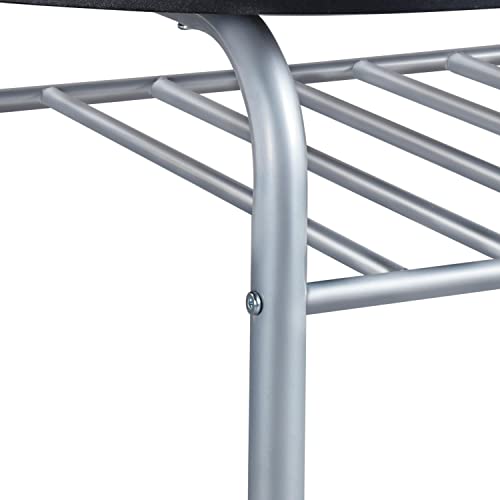 Amazon Yaheetech 3-Piece Dining Table Set, Breakfast Bistro Table Set for 2, Small Kitchen and Table Chairs Set of 2 with Metal Frame and Storage Rack for Small Space/Apartment/Dorm Room, White