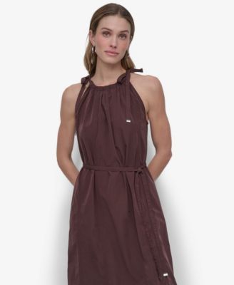 Macy's DKNYWomen's Halter Sleeveless Fit & Flare Maxi Dress