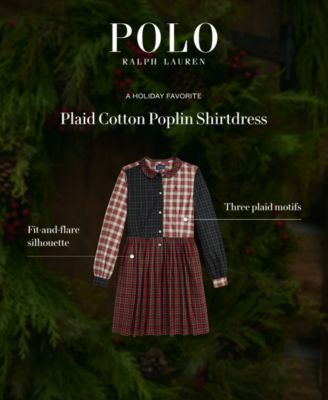 Macy's Polo Ralph LaurenGirls' 7-16 Long-Sleeve Plaid Shirt Dress
