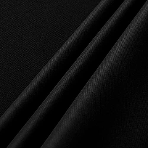 sancua 2 Pack Black Tablecloth 60 x 84 Inch, Rectangle 4 Feet Table Cloth - Stain and Wrinkle Resistant Washable Polyester Table Cover for Dining Table, Buffet Parties and Camping