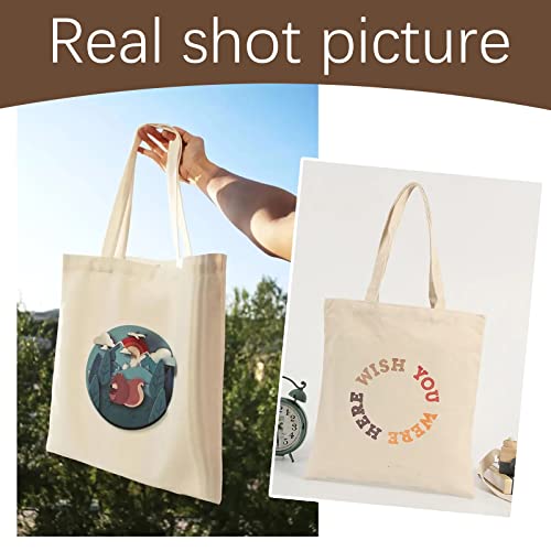 Amazon 15 pcs Blank Canvas Bags bulk,Sublimation Tote Bags,polyester tote bags for sublimation 31x36cm,DIY customization crafts (31x36cm canvas bags *15PCS)