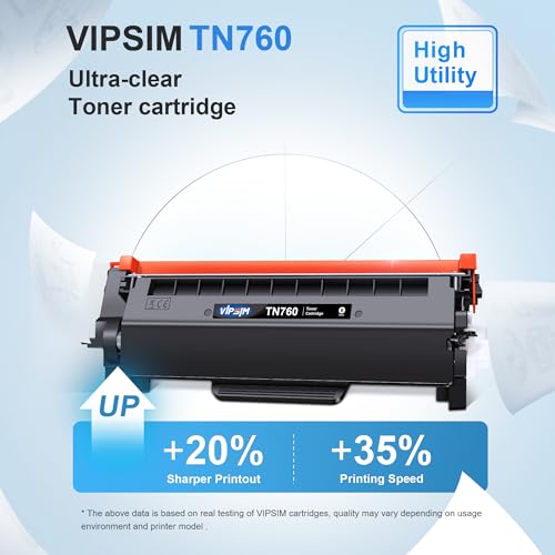 Amazon TN760 Toner for Brother Printer Replacement for Brother TN760 TN-760 TN730 TN-730 to use with DCP-L2550DW MFC-L2710DW MFC-L2750DW HL-L2350DW HL-L2370DW HL-L2395DW HL-L2390DW Printer (4 Black)