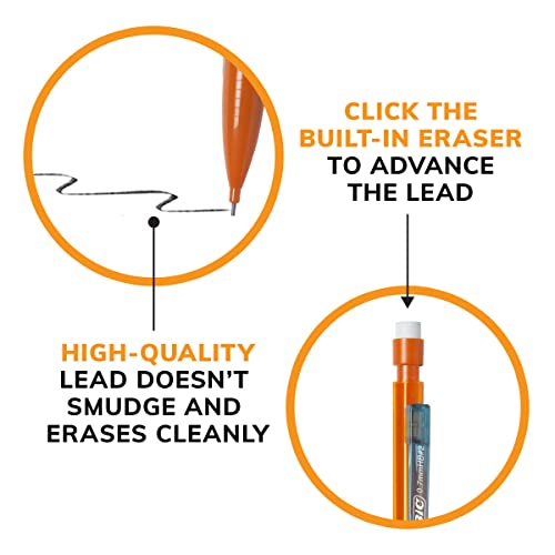 Amazon BIC Xtra Smooth Mechanical Pencil, 0.7 mm Medium Point, Refillable and Retractable, 40-Count Pack