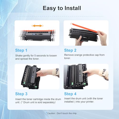 Amazon TN760 Toner for Brother Printer Replacement for Brother TN760 TN-760 TN730 TN-730 to use with DCP-L2550DW MFC-L2710DW MFC-L2750DW HL-L2350DW HL-L2370DW HL-L2395DW HL-L2390DW Printer (4 Black)