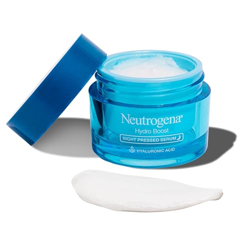 Amazon Neutrogena Hydro Boost Night Pressed Serum, Hyaluronic Acid Face Moisturizer for Normal to Extra Dry Skin, Delivers Overnight Hydration for Restored, Revitalized, Dewy Skin, 1.7 oz