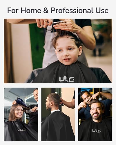 Amazon ULG Professional Hair Cutting Cape with Neck Duster Brush Waterproof Extra Large Size Salon Barber Cape Haircut Cape for Men