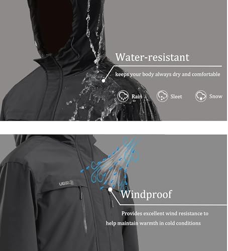 Ski Jacket for Men Waterproof Warm Winter Snow Coat for Hiking