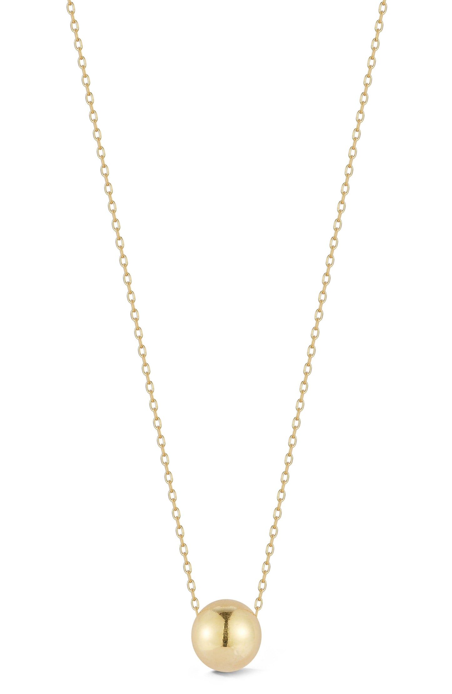 Ember Fine Jewelry 14K Yellow Gold Ball Pendant Necklace, Main, color, GOLD