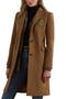 Crest Patch Wool Blend Reefer Coat
