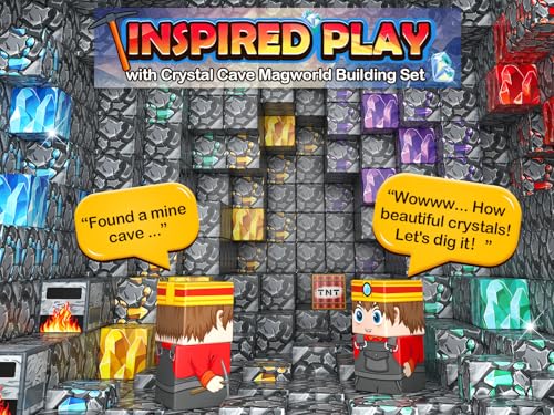 Amazon 100PCS Magnetic Blocks Building Toys, Gem Cave Adventure Building Craft, Learning Sensory Toys for Boys Girls Age 3-12, Game Gift for Kids Little Gamers