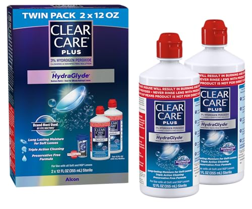 Clip coupon - Amazon Clear Care Plus Cleaning Solution with Lens Case, Twin Pack, Multi, 12 Oz, Pack of 2