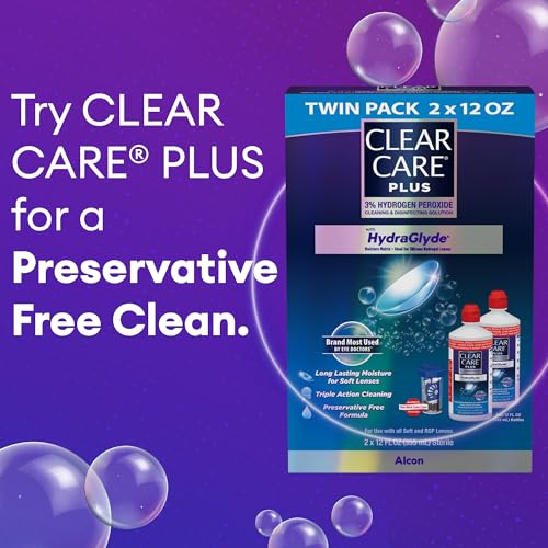 Clip coupon - Amazon Clear Care Plus Cleaning Solution with Lens Case, Twin Pack, Multi, 12 Oz, Pack of 2