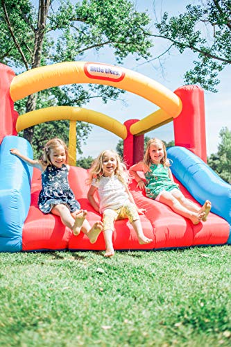 Amazon Little Tikes Jump 'n Slide Inflatable Bouncer Includes Heavy Duty Blower With GFCI, Stakes, Repair Patches, And Storage Bag, for Kids Ages 3-8 Years