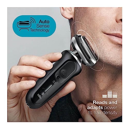 Braun Electric Razor for Men, Waterproof Foil Shaver, Series 7 7075cc, Wet & Dry Shave, With Beard Trimmer, Rechargeable, Clean & Charge SmartCare Center and Travel Case Included, Black"