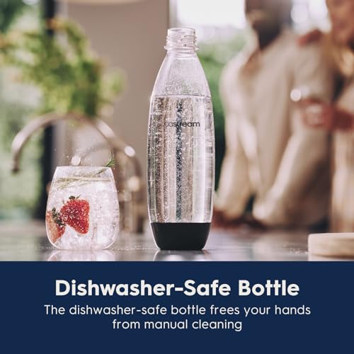 Amazon SodaStream Terra Sparkling Water Maker Bundle (Black), with CO2, DWS Bottles, and Bubly Drops Flavors