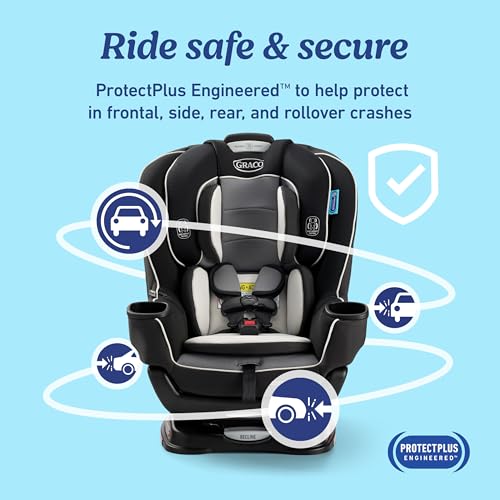 Amazon Graco Extend2Fit Convertible Baby Car Seat, Rear and Forward Facing, Adjustable Extension Panel for Extra Legroom, Gotham