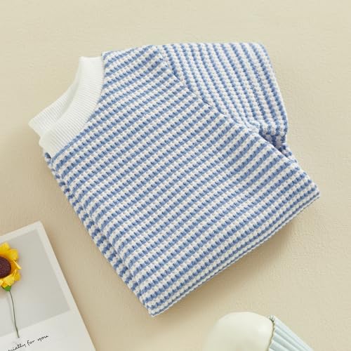 Amazon VISGOGO Unisex Baby Boy Girl Striped Romper Waffle Short Sleeve Bubble Oversized Romper Bodysuit Summer Onesie Clothes